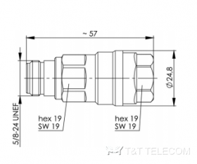 Разъем J01021D0174 Telegartner N типа (female) розетка прямая на кабель G21 (1/2“) | SIMFix ST IP67