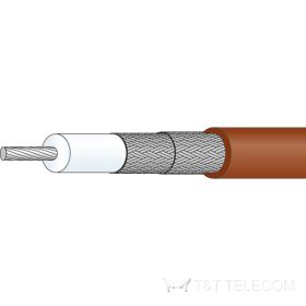 Коаксиальный кабель RG-393 /U50 Ом с двойной оплеткой DTR393, 6 ГГц, FEP ø9,9 мм